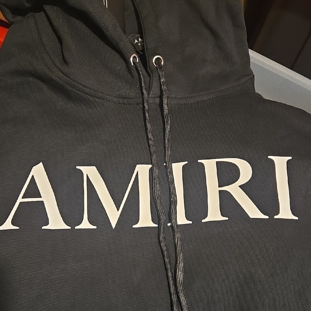 AMIRI Black Hoodie and Joggers with Orange Accents - Picture 3 of 4